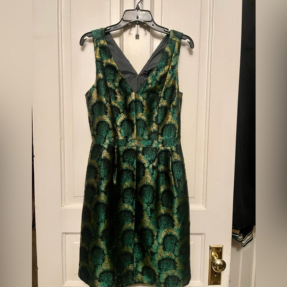 J. Crew Dresses & Skirts - J. Crew NWT Green and Gold Patterned Midi Dress
